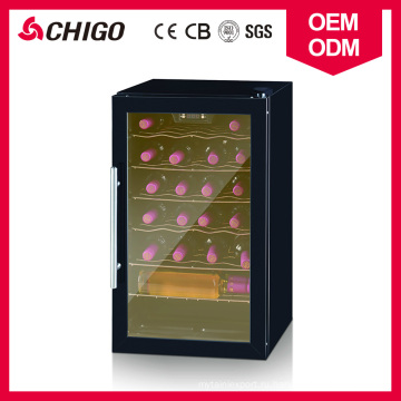 OEM доступный прямого охлаждения Тип компрессора одной зоне 24 бутылки емкостью винный холодильник с дверью из нержавеющей стали ручка